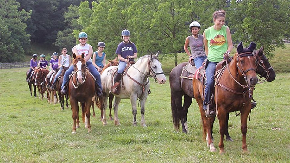 campers on horseback